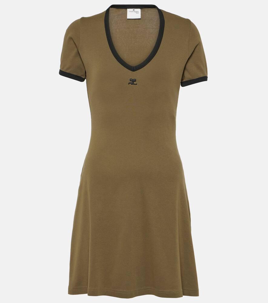 courrèges cotton jersey minidress