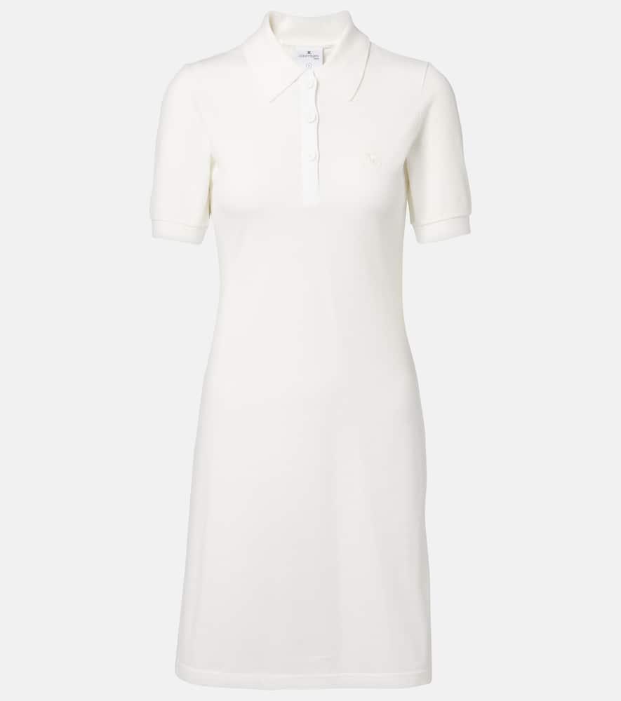 courrèges cotton piqué polo dress