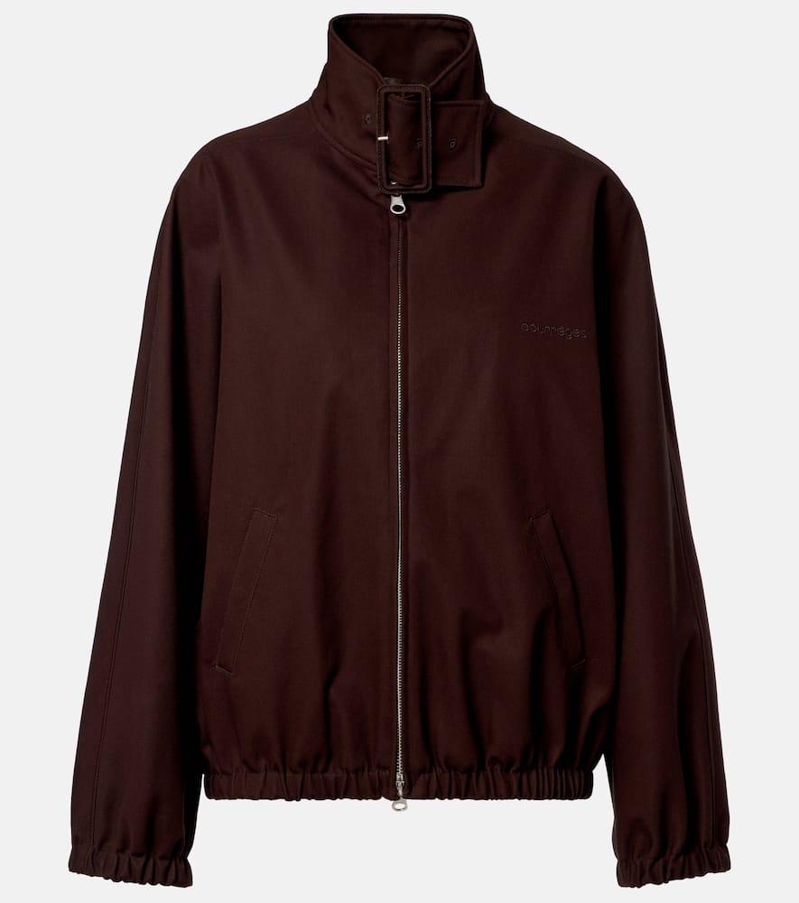 courrèges cotton twill bomber jacket