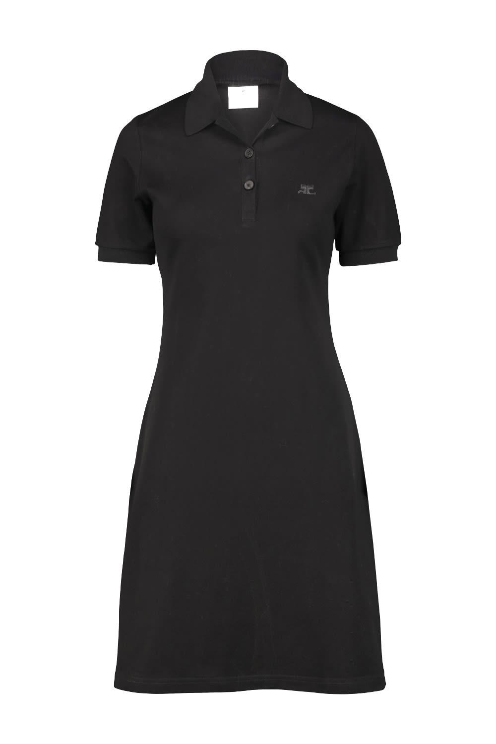 courrèges courrège polo piquè mini dress