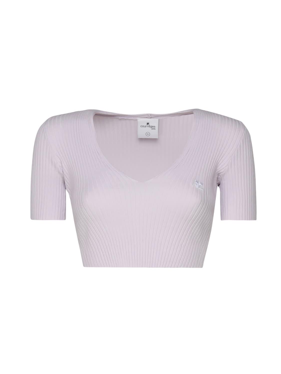 courrèges crop top in cotton