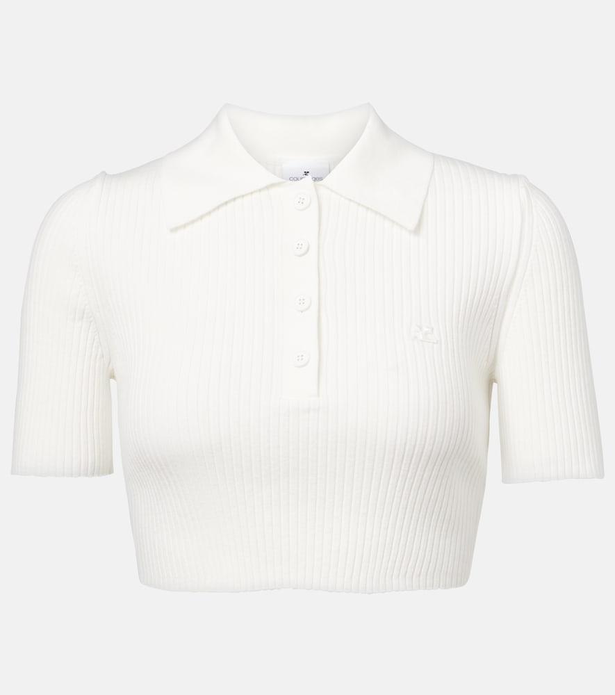 courrèges cropped ribbed