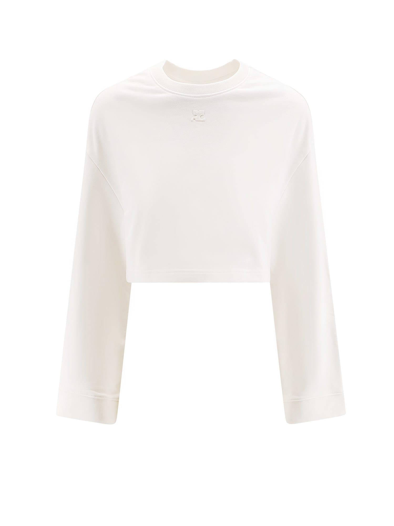courrèges cropped sweatshirt