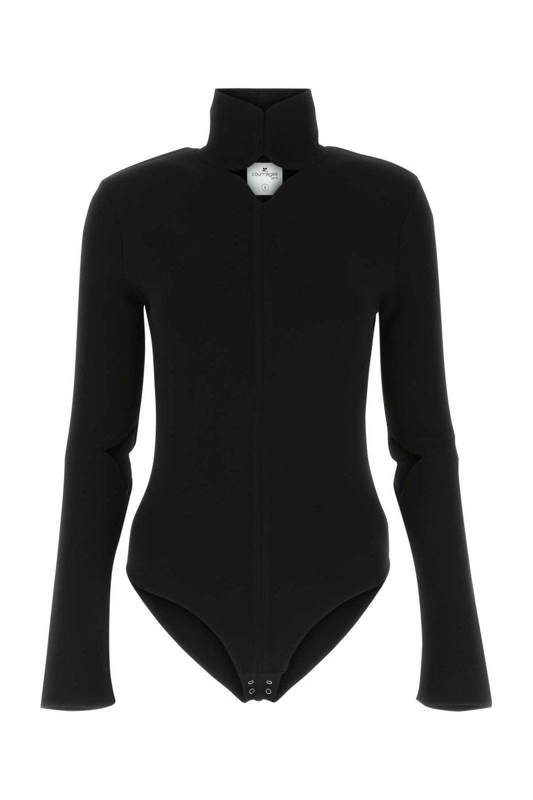courrèges cut-out long-sleeved bodysuit