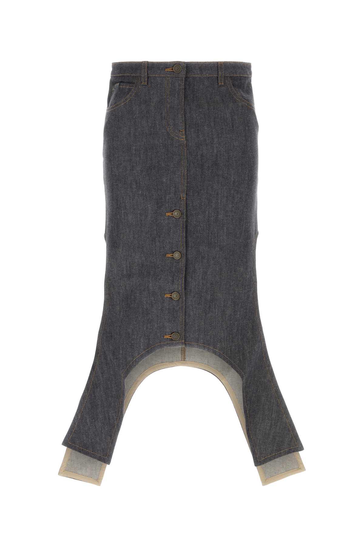 courrèges denim skirt