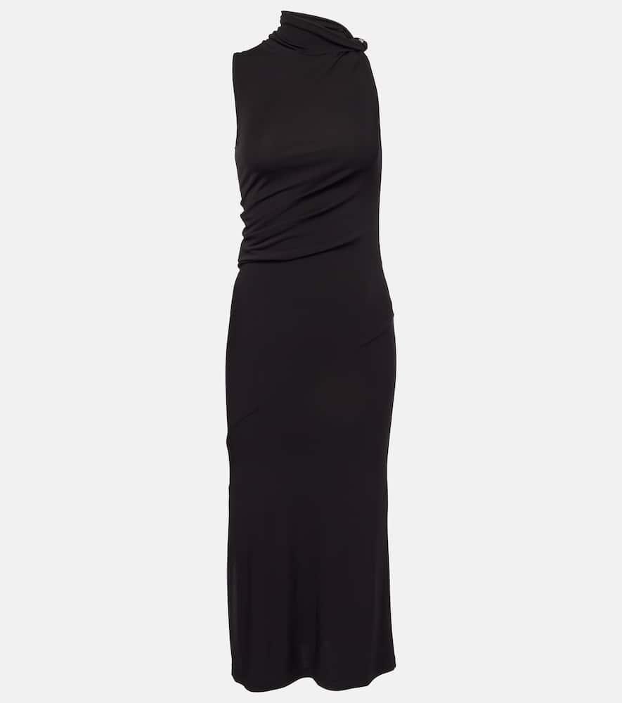 courrèges draped maxi dress