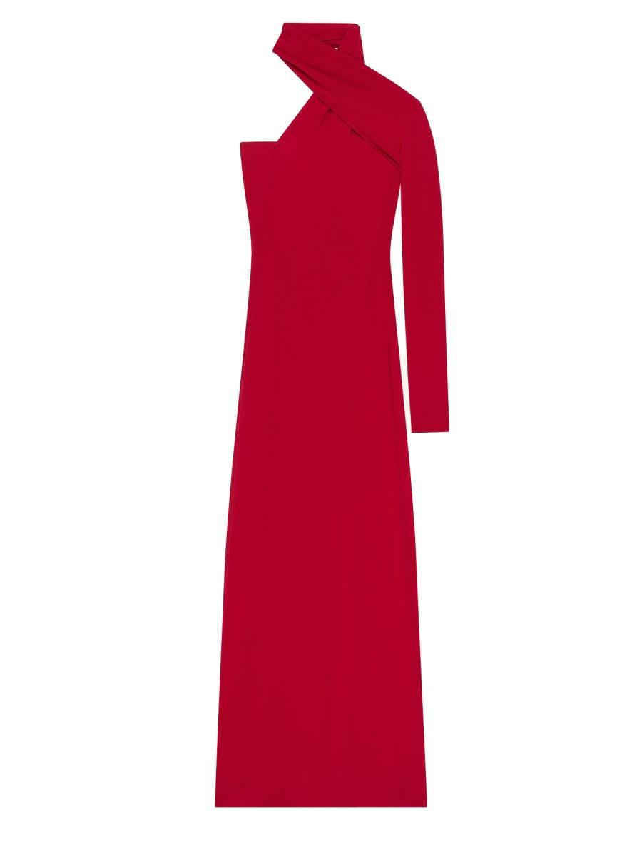 courrèges draped one-shoulder dress