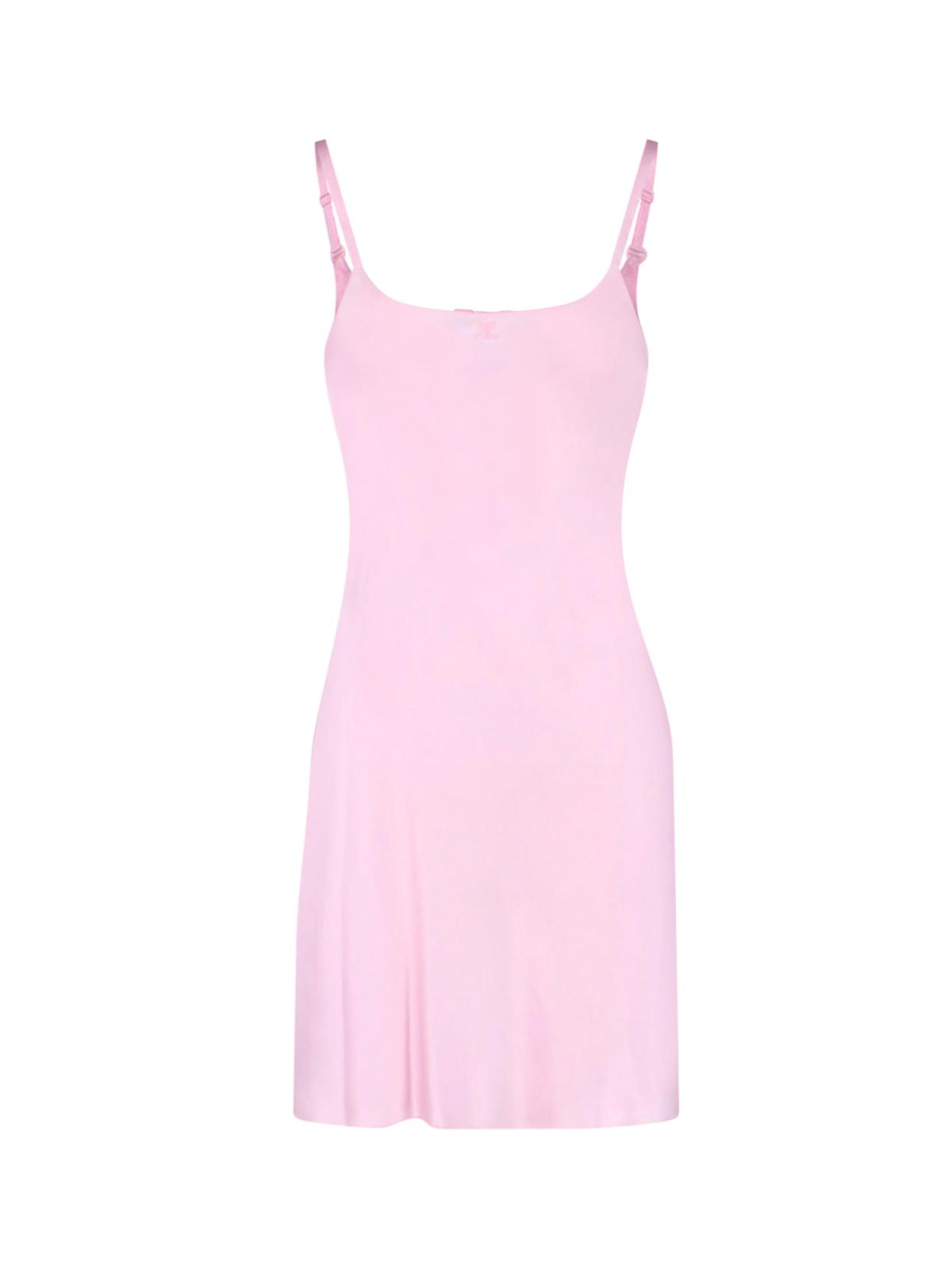 courrèges dresses pink silk - women