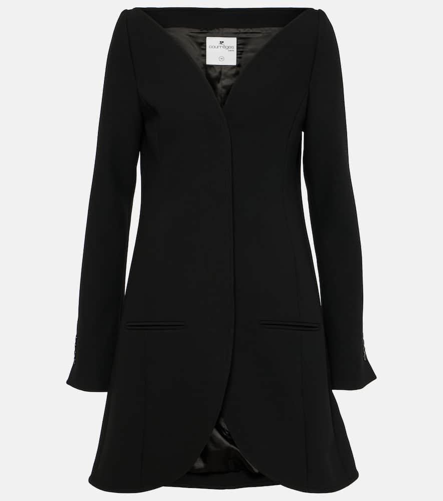 courrèges ellipse crêpe coat