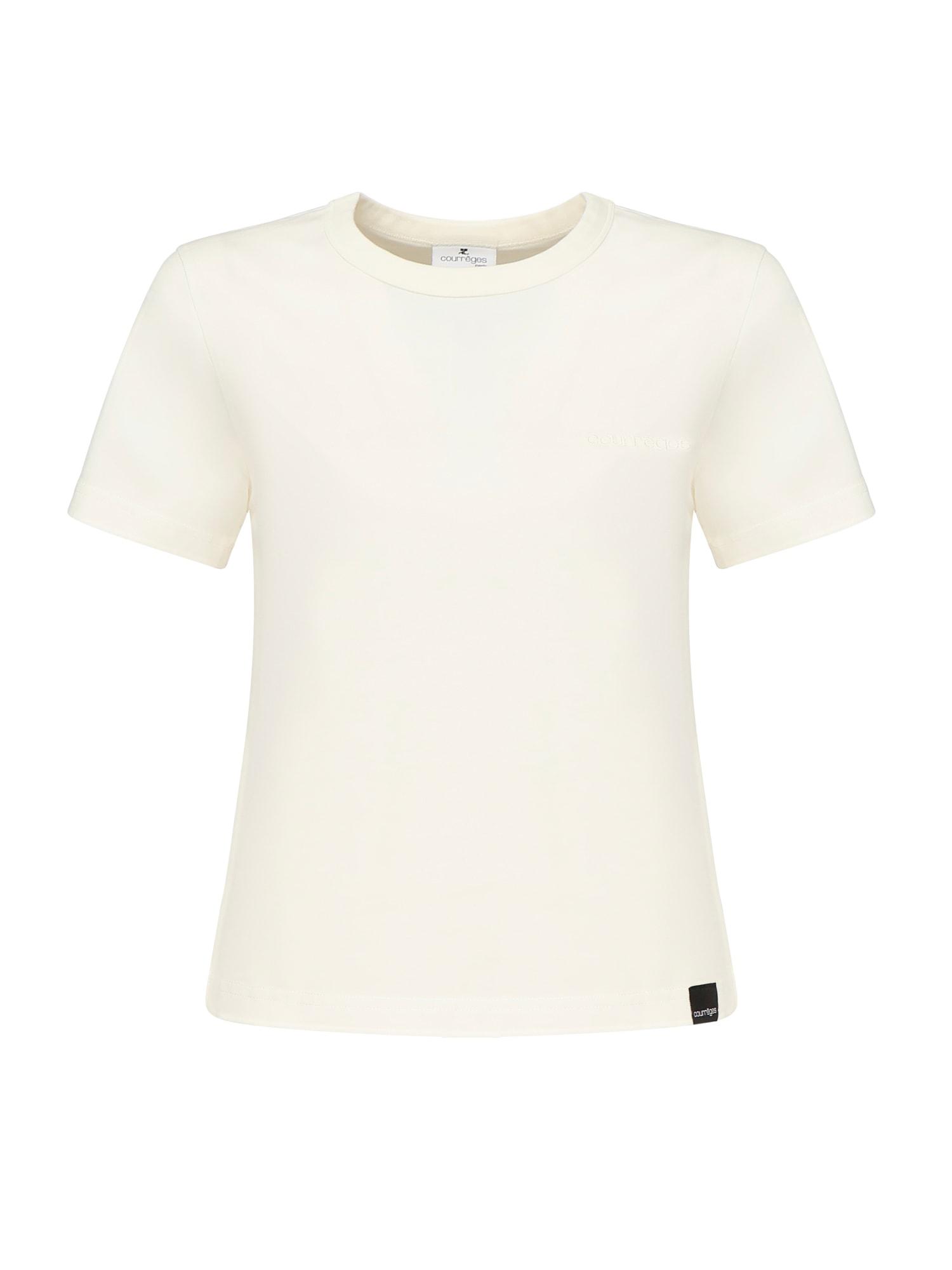 courrèges embroidered logo t-shirt