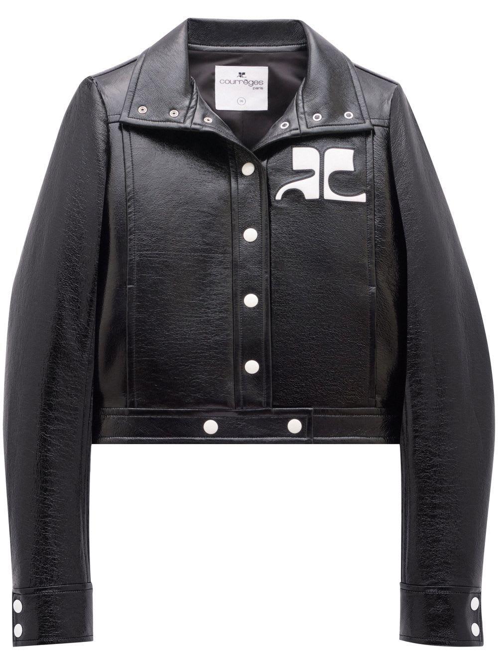 courrèges faux leather jacket