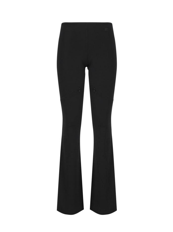 courrèges flared trousers with cut out details