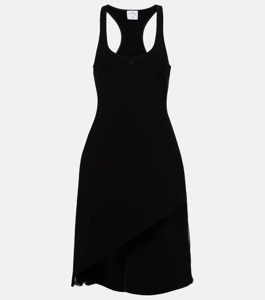 courrèges infinity asymmetric crêpe minidress