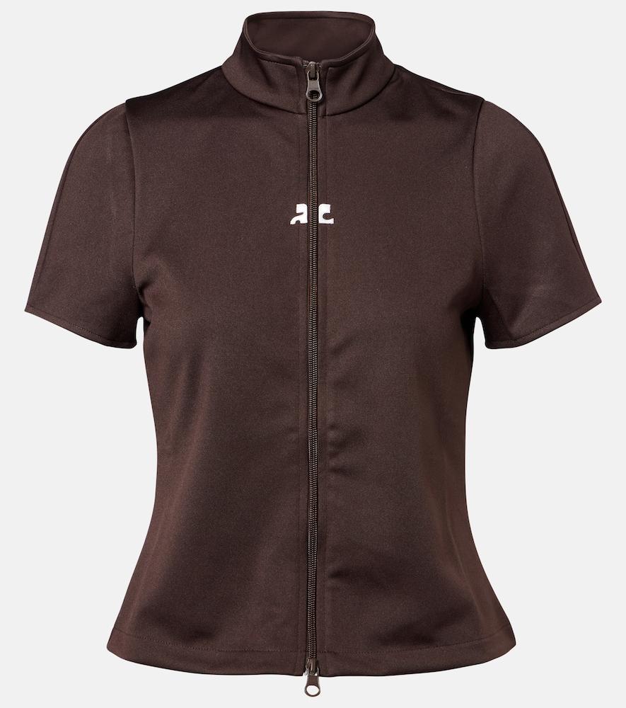 courrèges interlock jersey zip