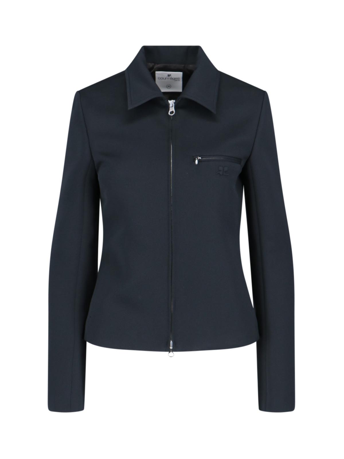 courrèges jackets black main material: polyester - women