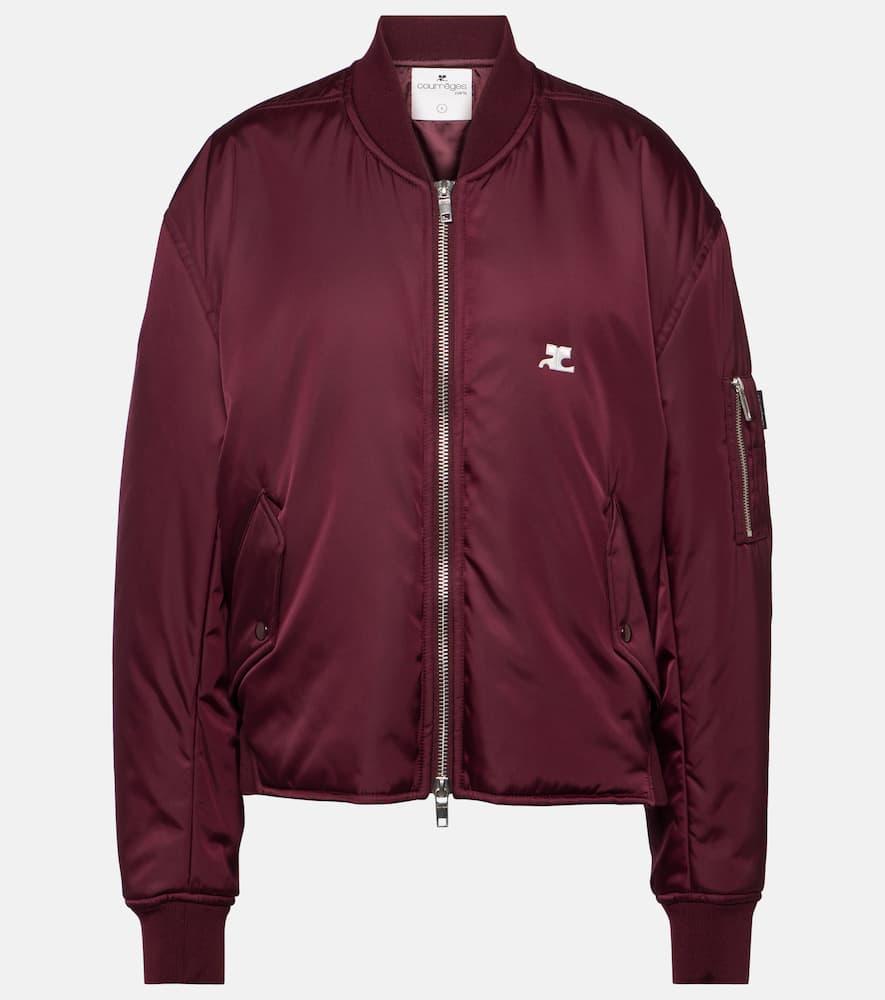 courrèges logo bomber jacket