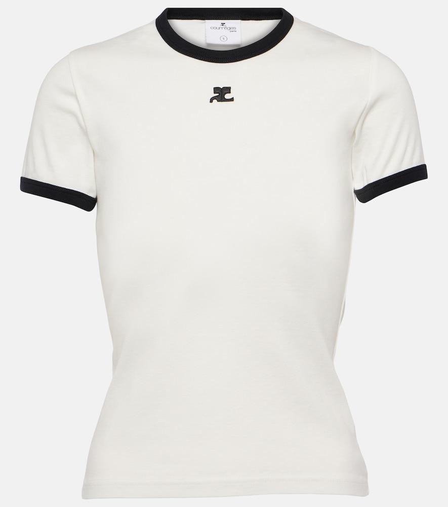 courrèges logo cotton jersey t
