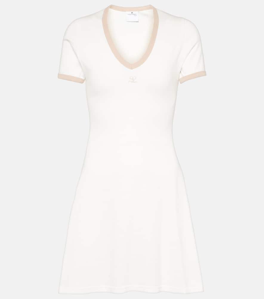 courrèges logo cotton minidress
