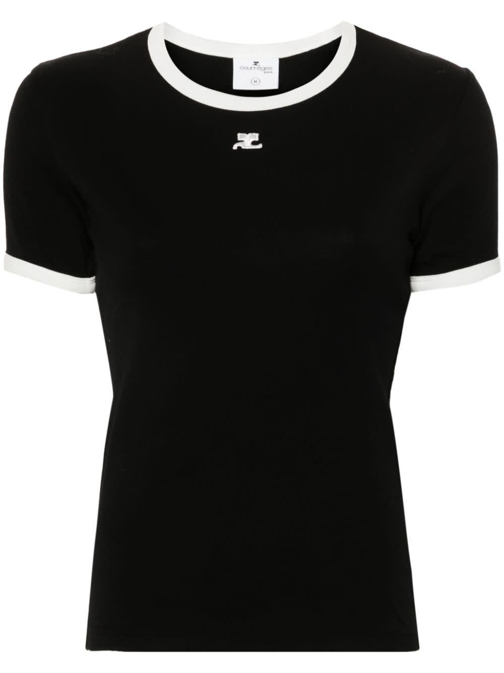 courrèges logo cotton t-shirt