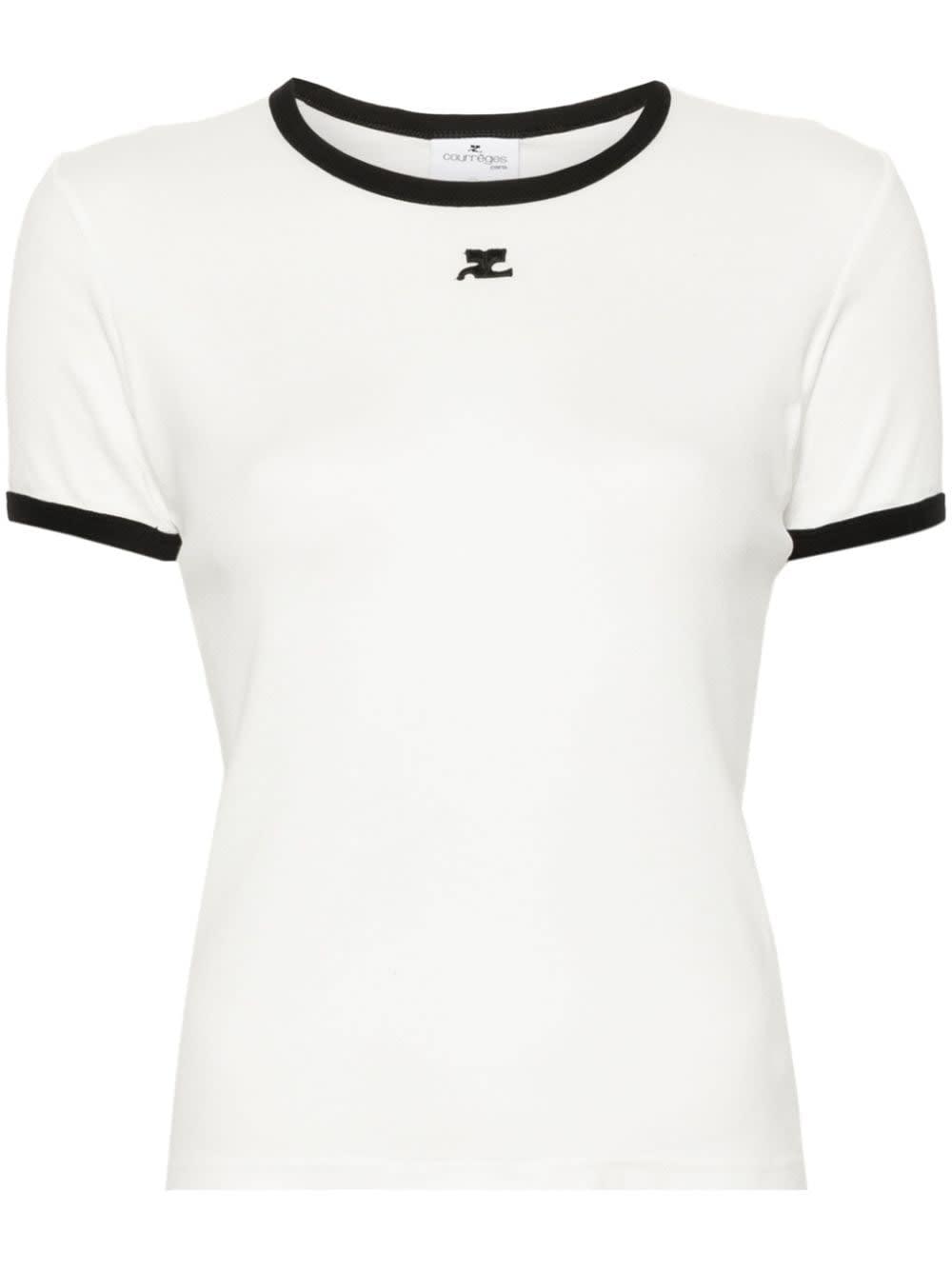 courrèges logo cotton t-shirt