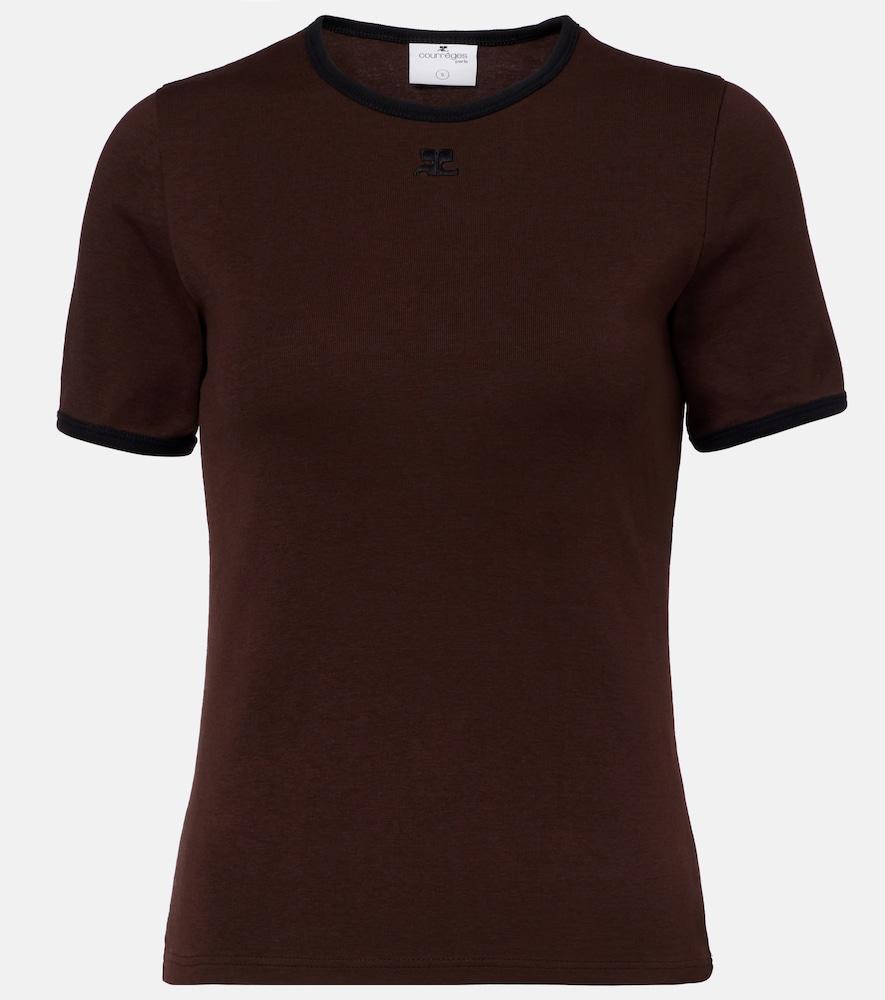 courrèges logo cotton t