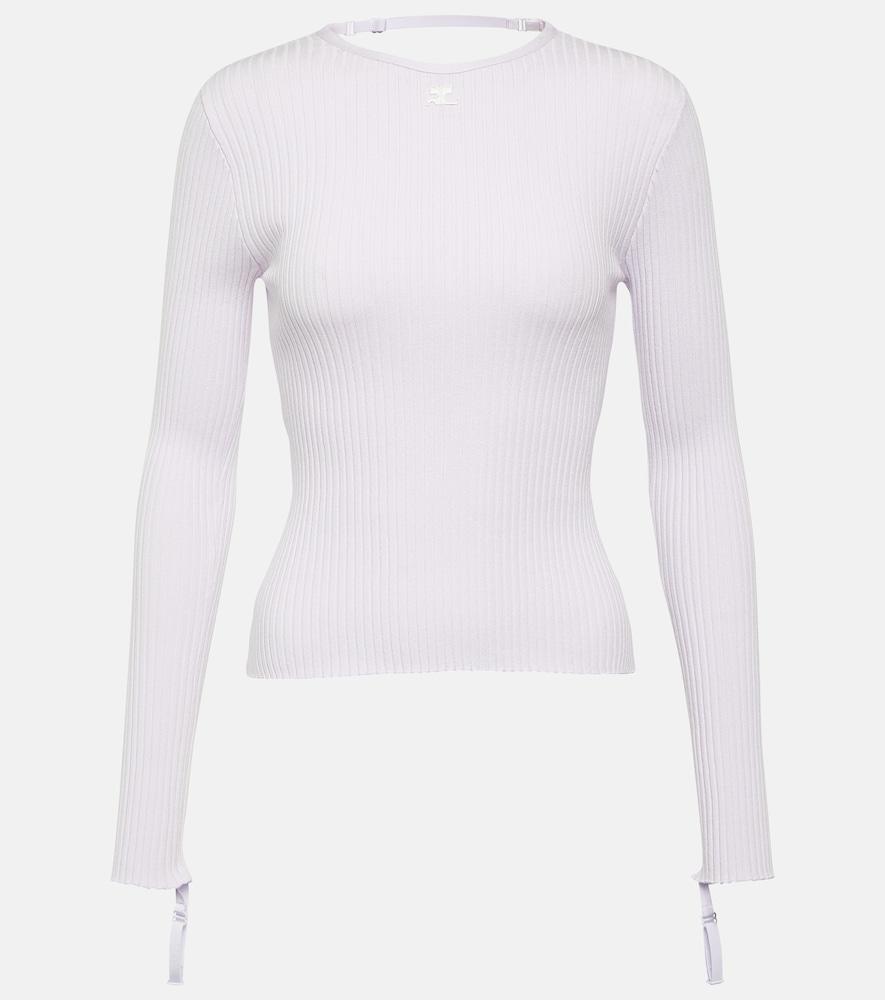 courrèges logo cutout ribbed