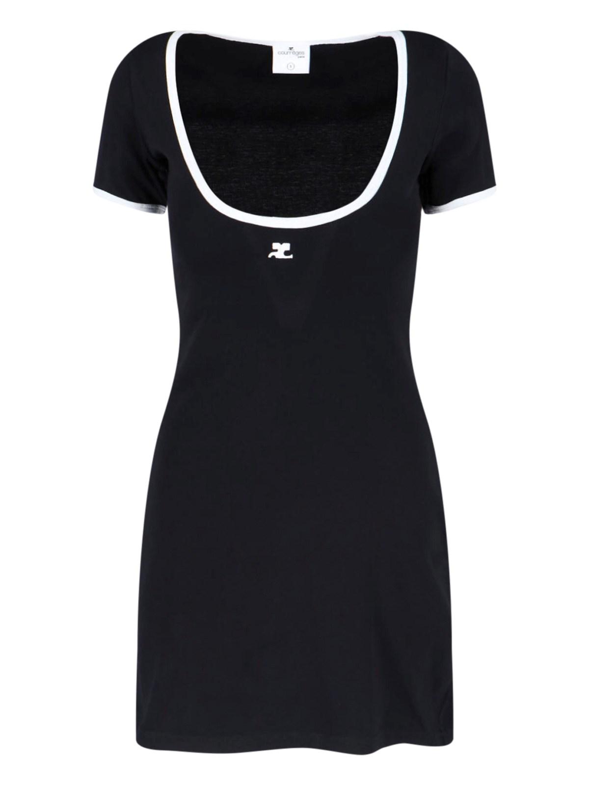courrèges logo mini dress