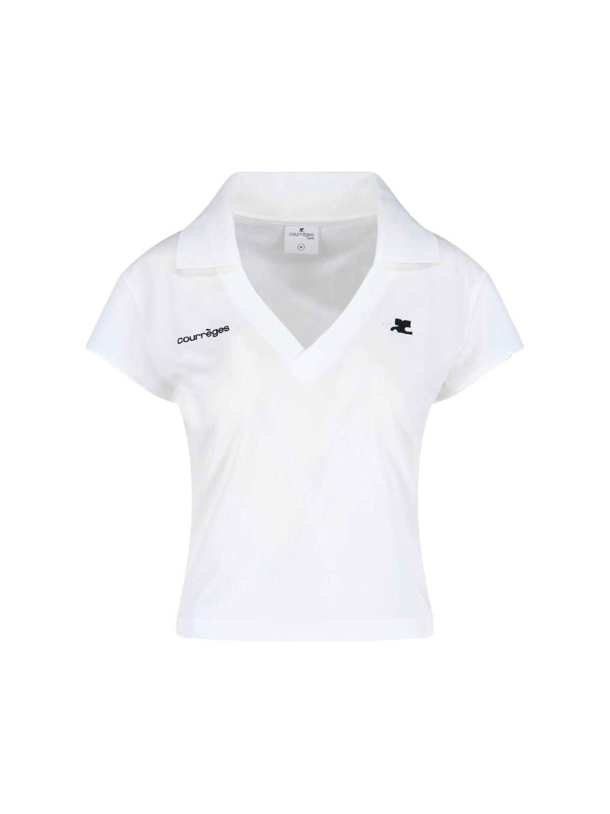 courrèges logo polo shirt