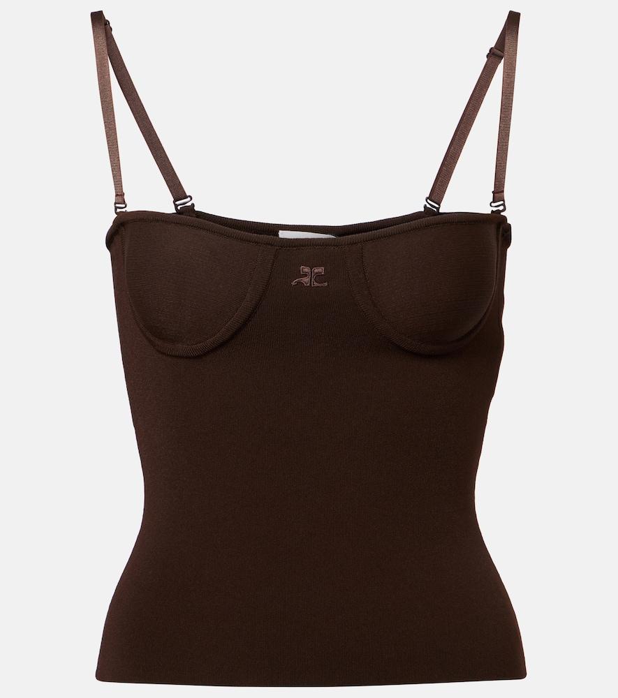 courrèges logo tank top