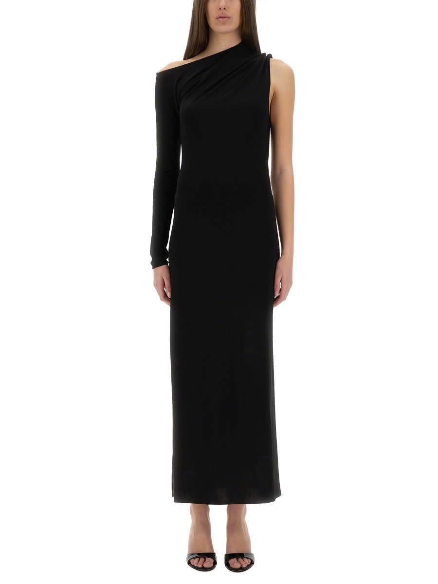 courrèges long one-shoulder dress
