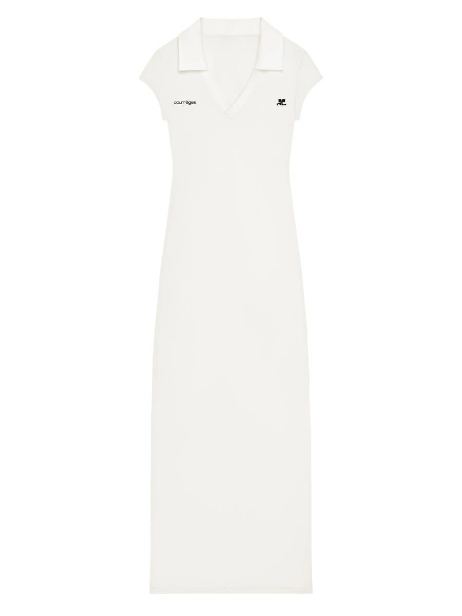 courrèges long sports polo shirt dress