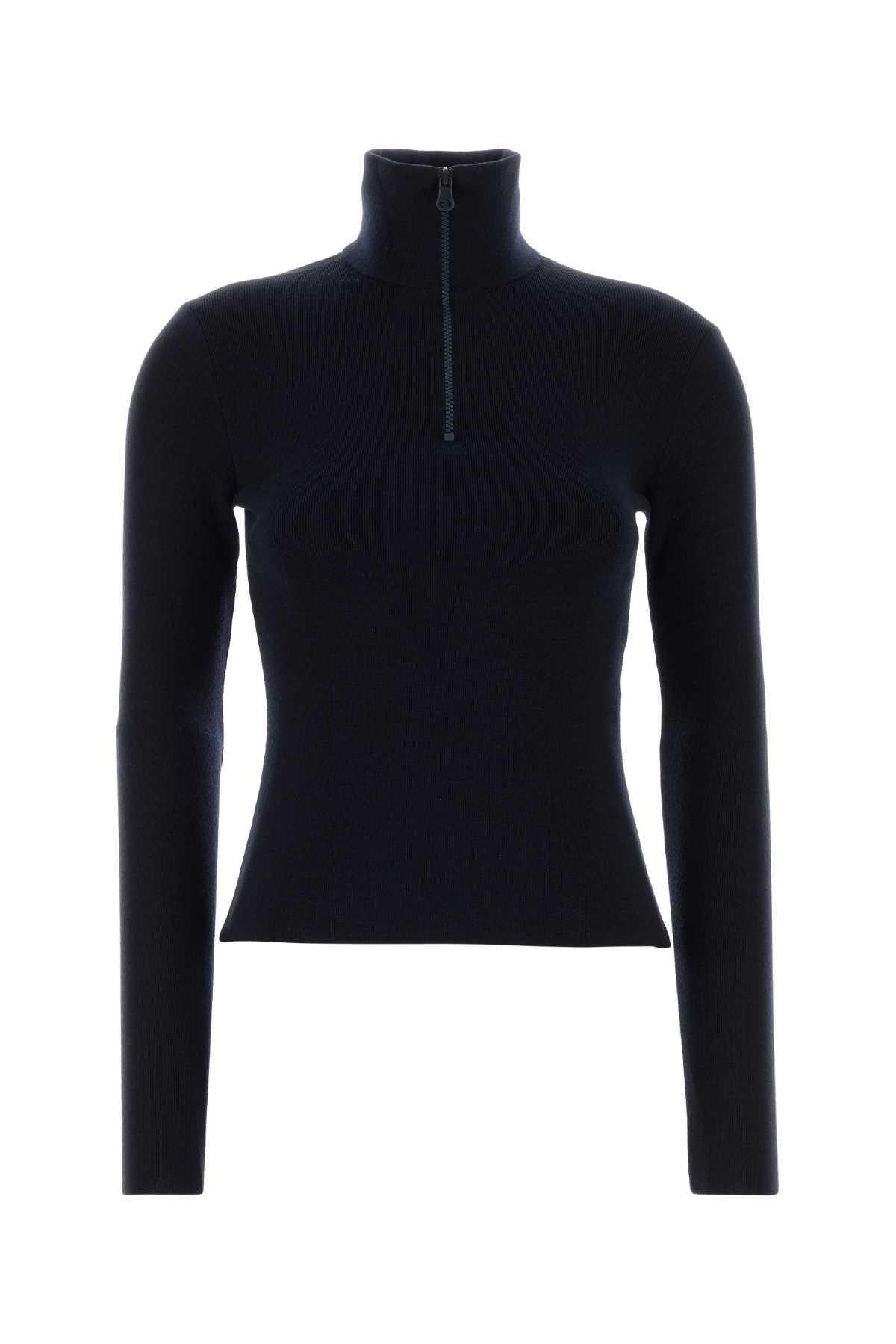 courrèges midnight blue wool sweater
