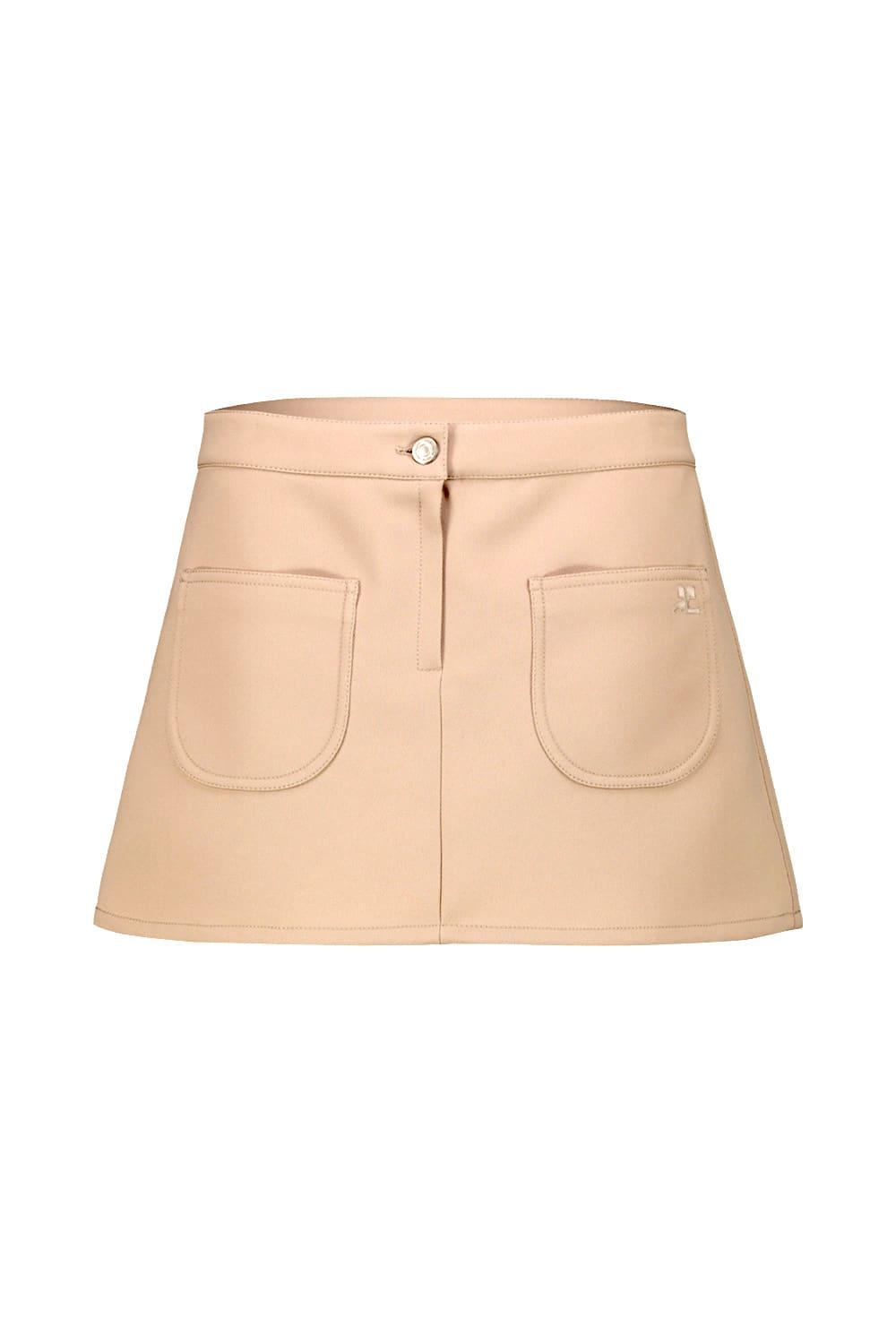 courrèges mini-skirt 2-pockets twill