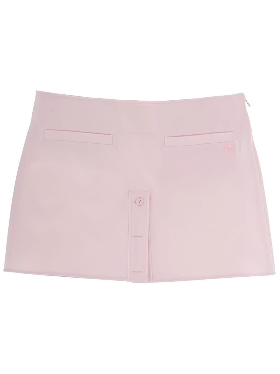 courrèges miniskirt with buttons
