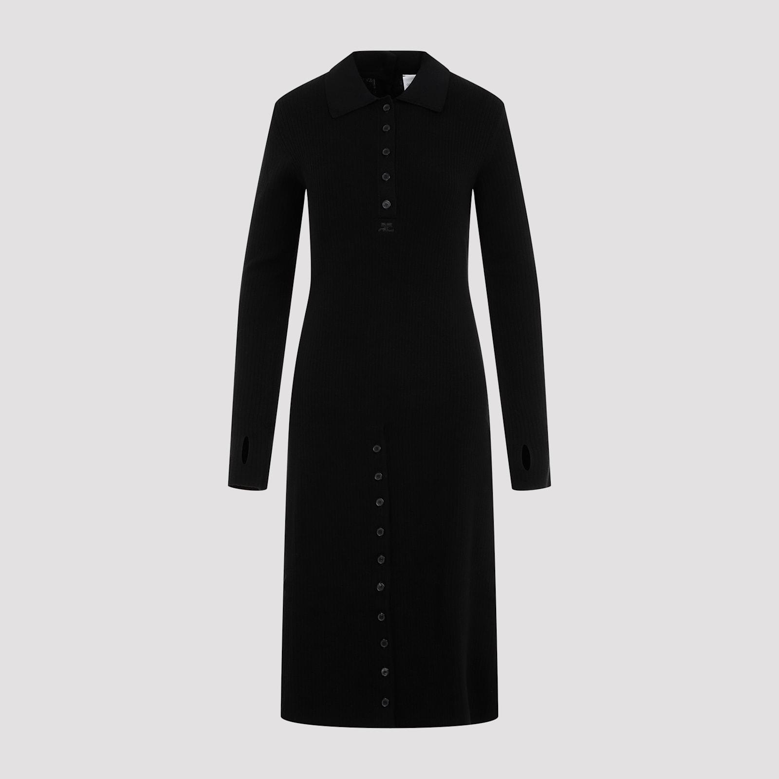 courrèges multi buttons midi dress