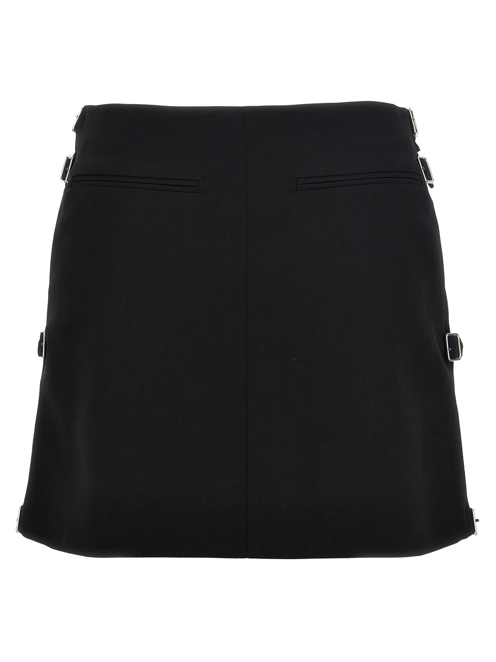 courrèges multi sangle wool mini skirt
