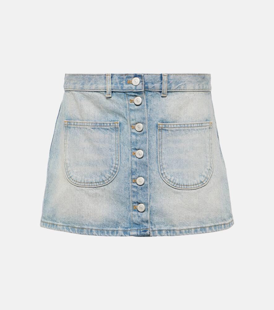 courrèges multiflex denim miniskirt