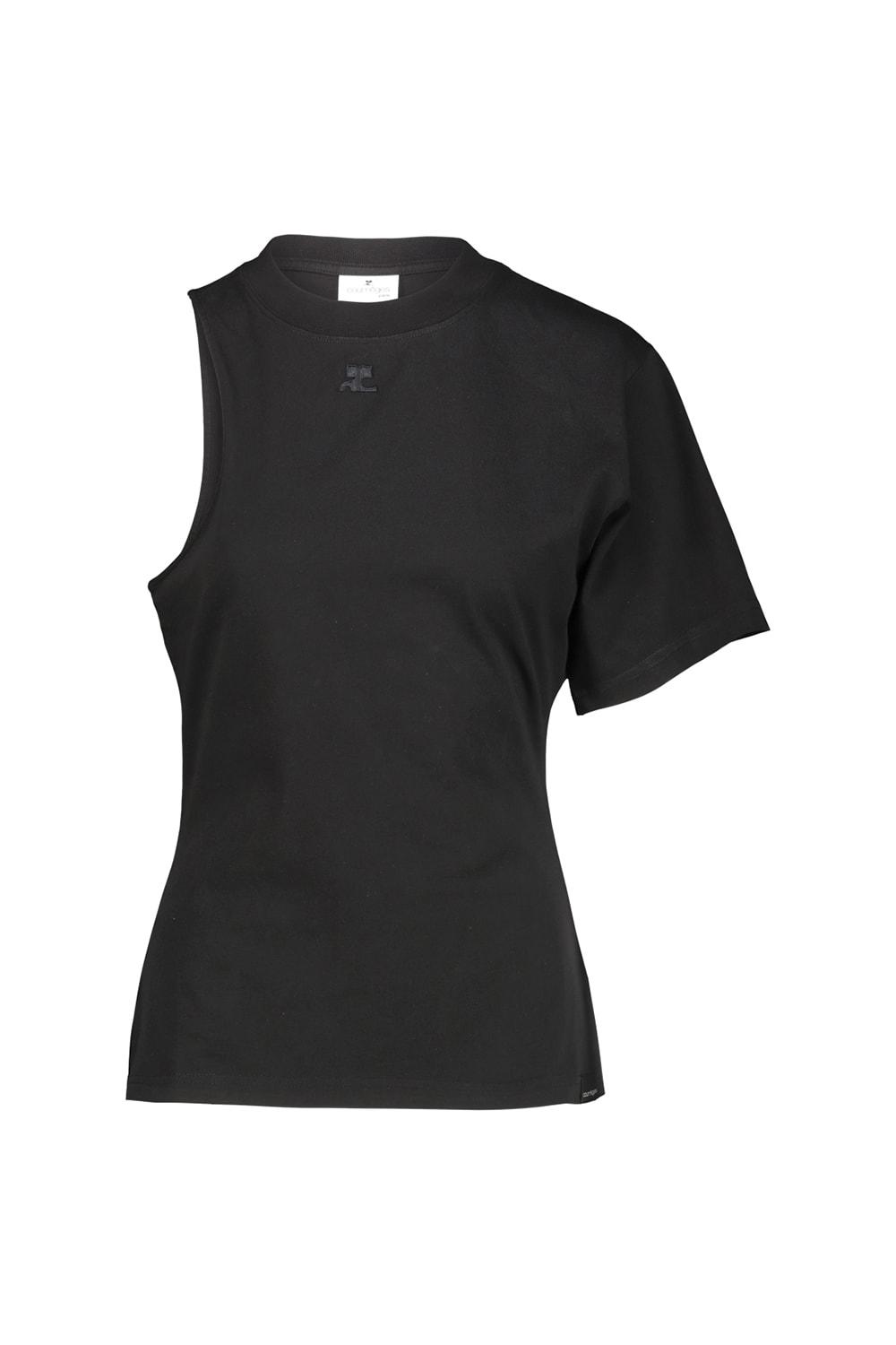 courrèges one-shoulder t-shirt in scuba