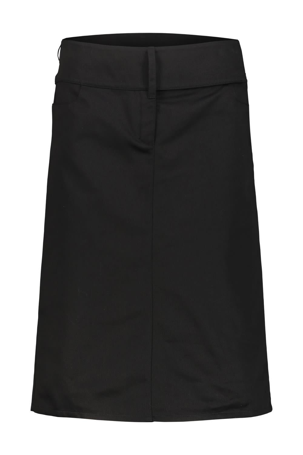 courrèges polycotton belted skirt