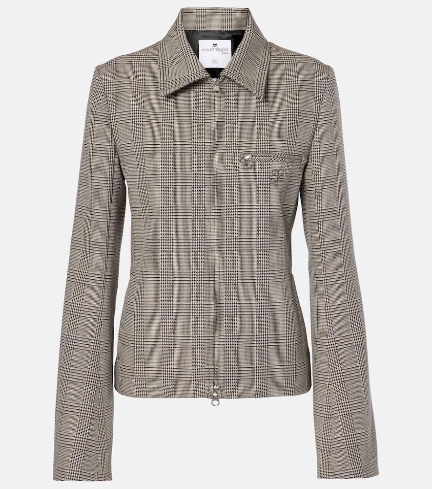 courrèges prince of wales check wool