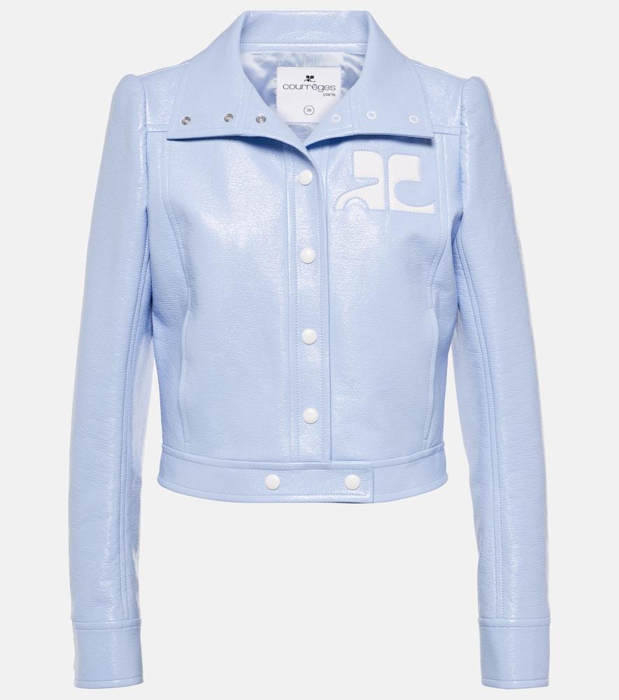 courrèges reedition cropped vinyl jacket