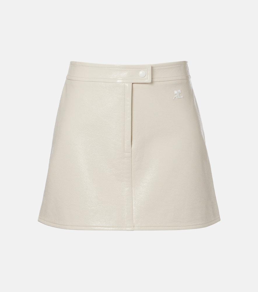 courrèges reedition faux leather miniskirt