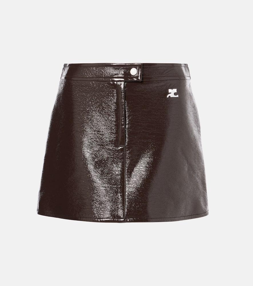 courrèges reedition vinyl miniskirt