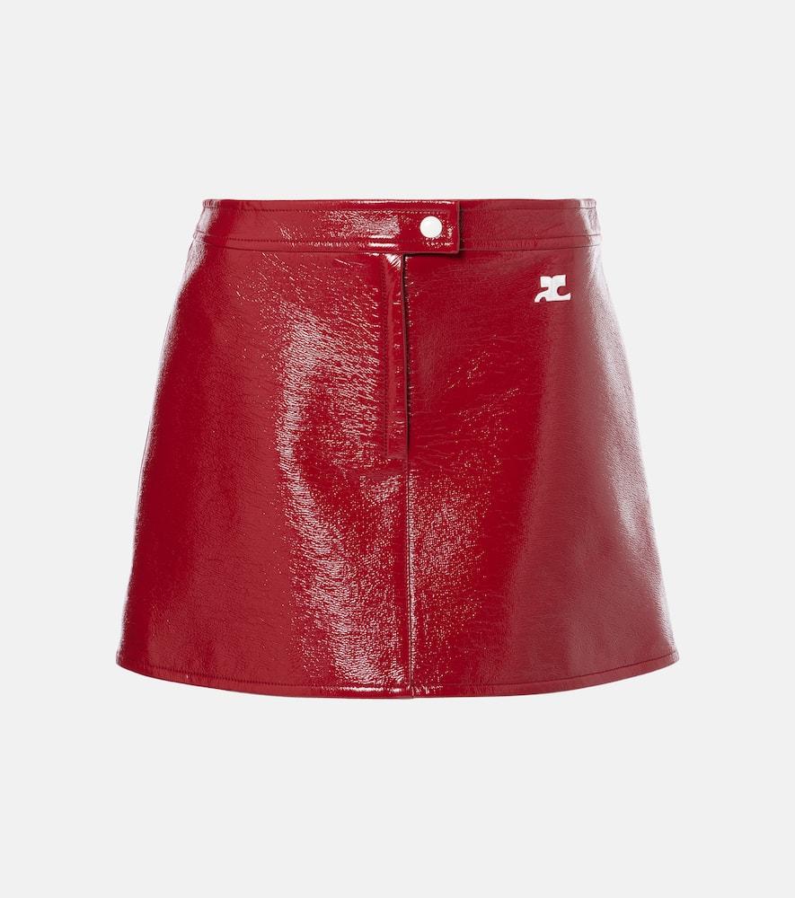 courrèges reedition vinyl miniskirt