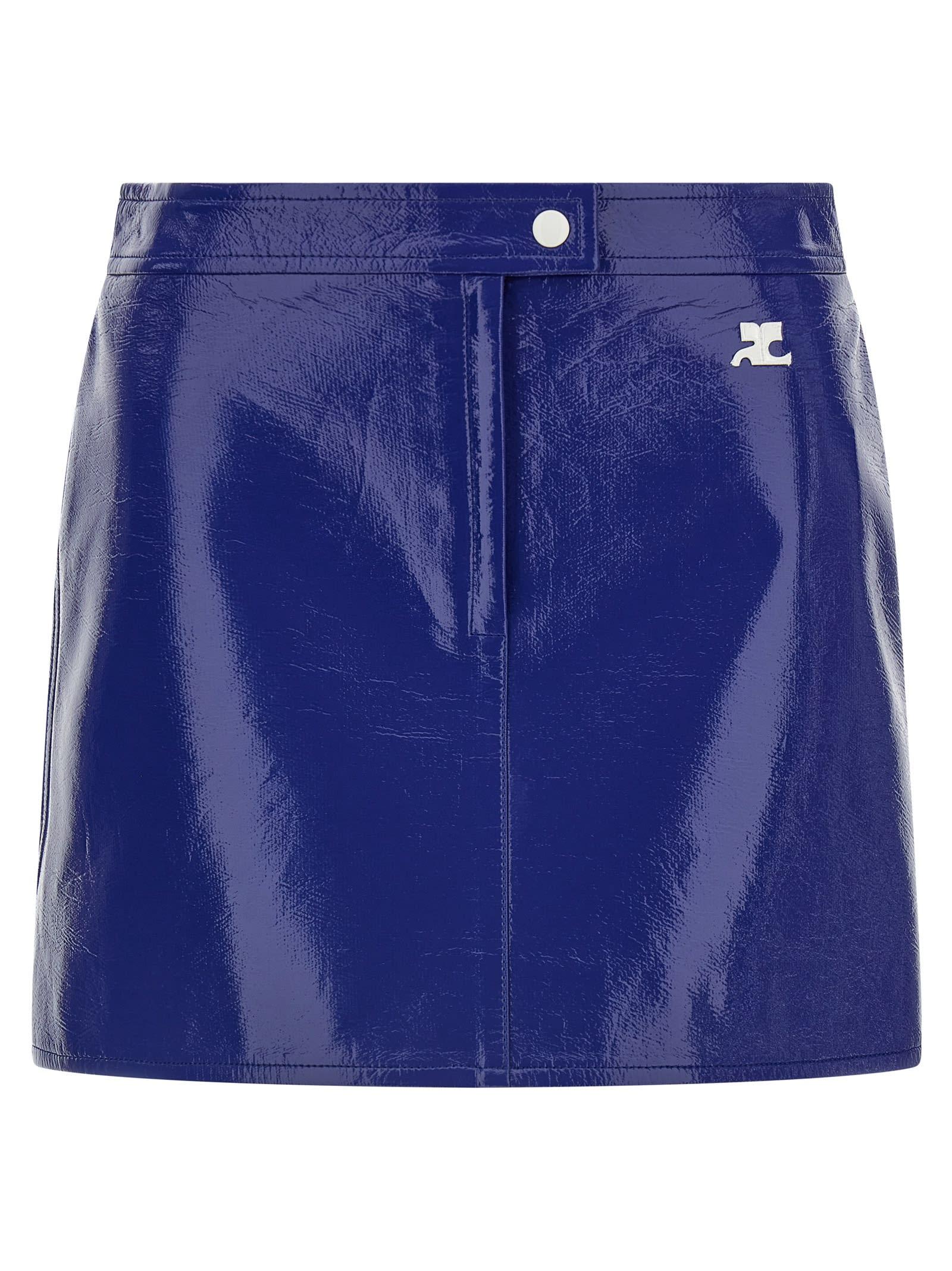 courrèges reedition vinyl skirt