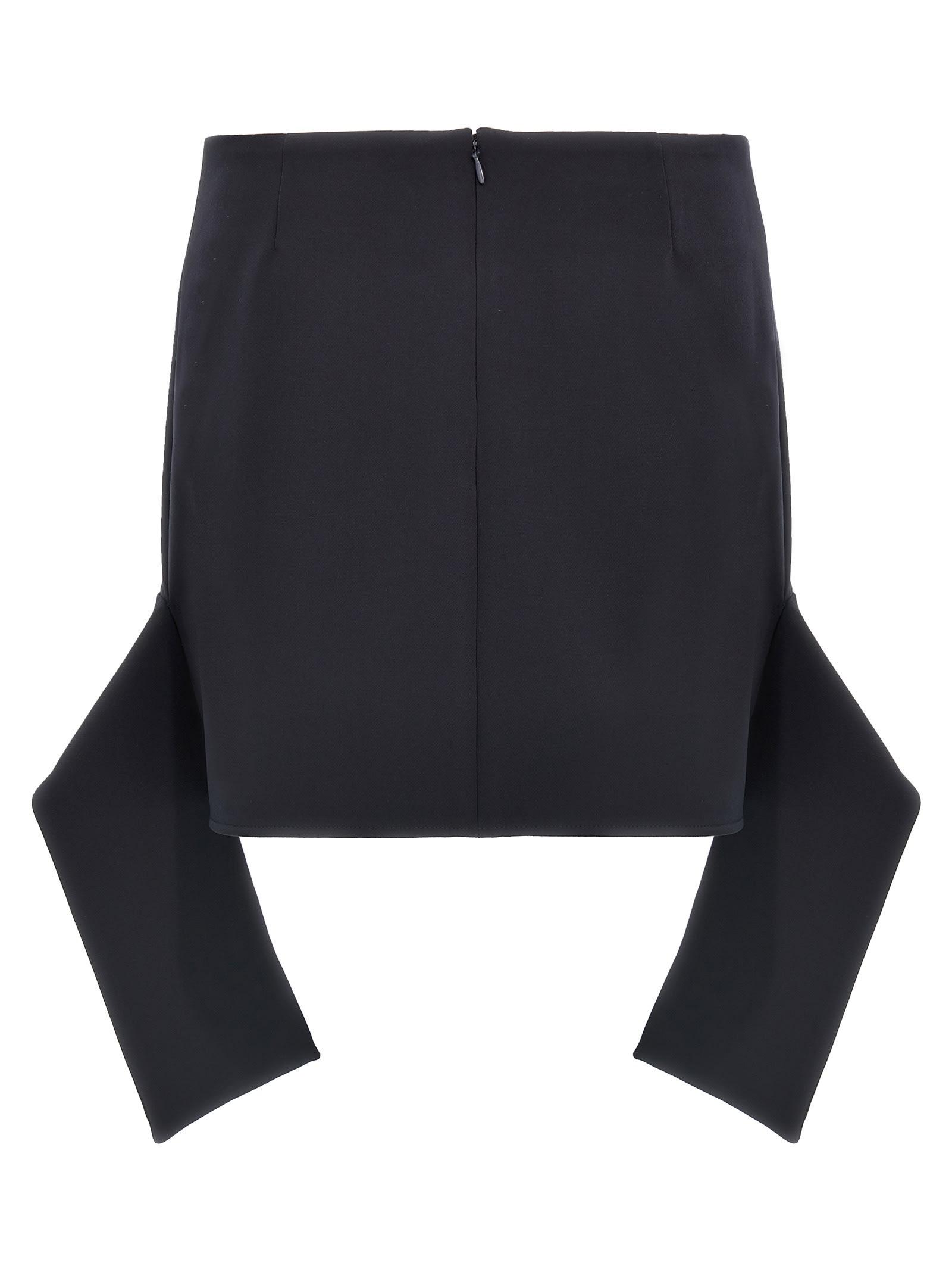 courrèges reversed belt mini skirt