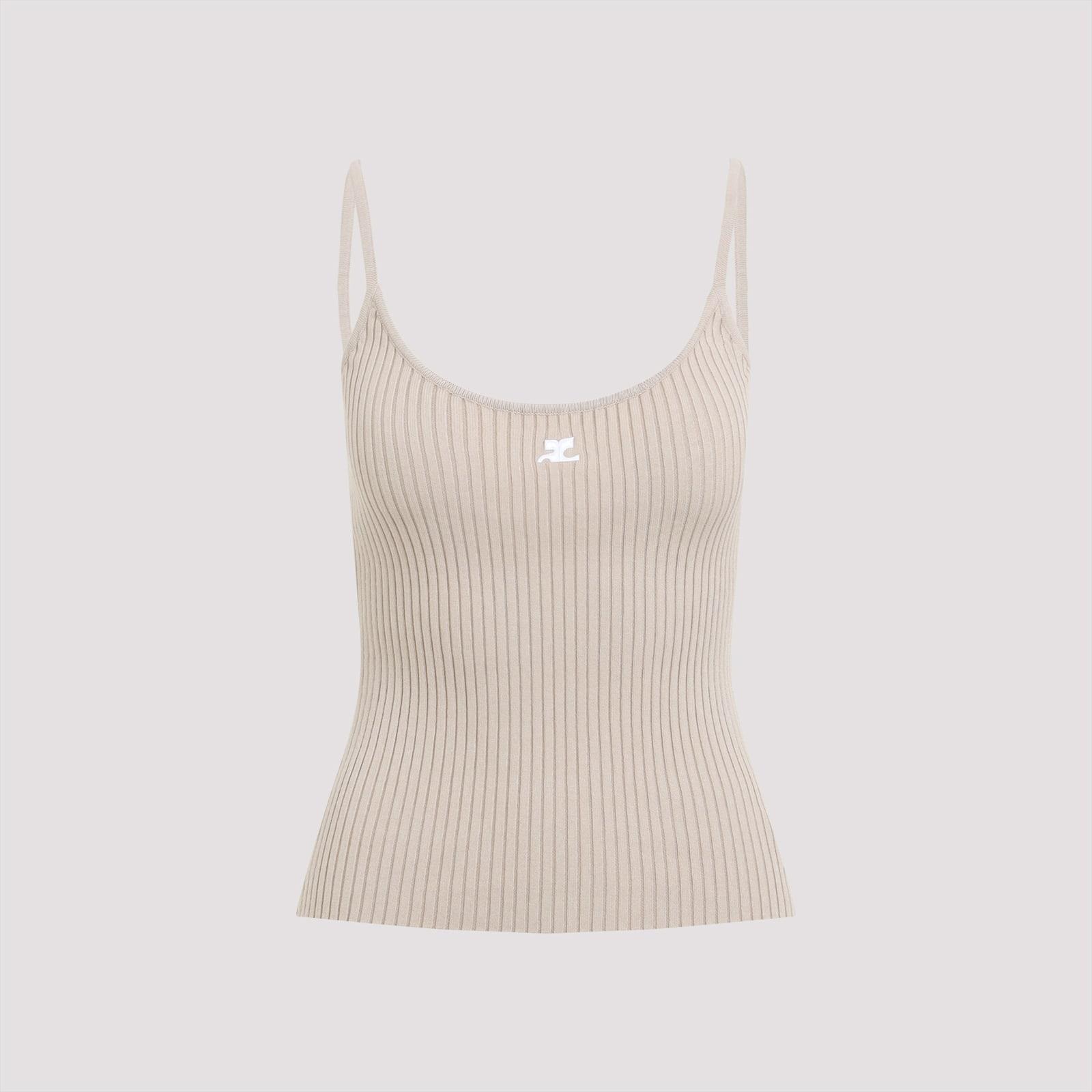 courrèges rib knit tank top