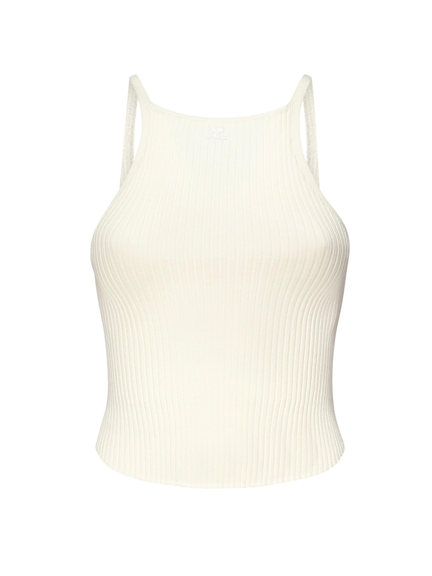 courrèges ribbed knit top