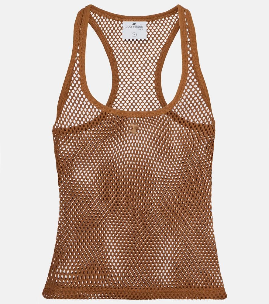 courrèges scuba cotton mesh tank top