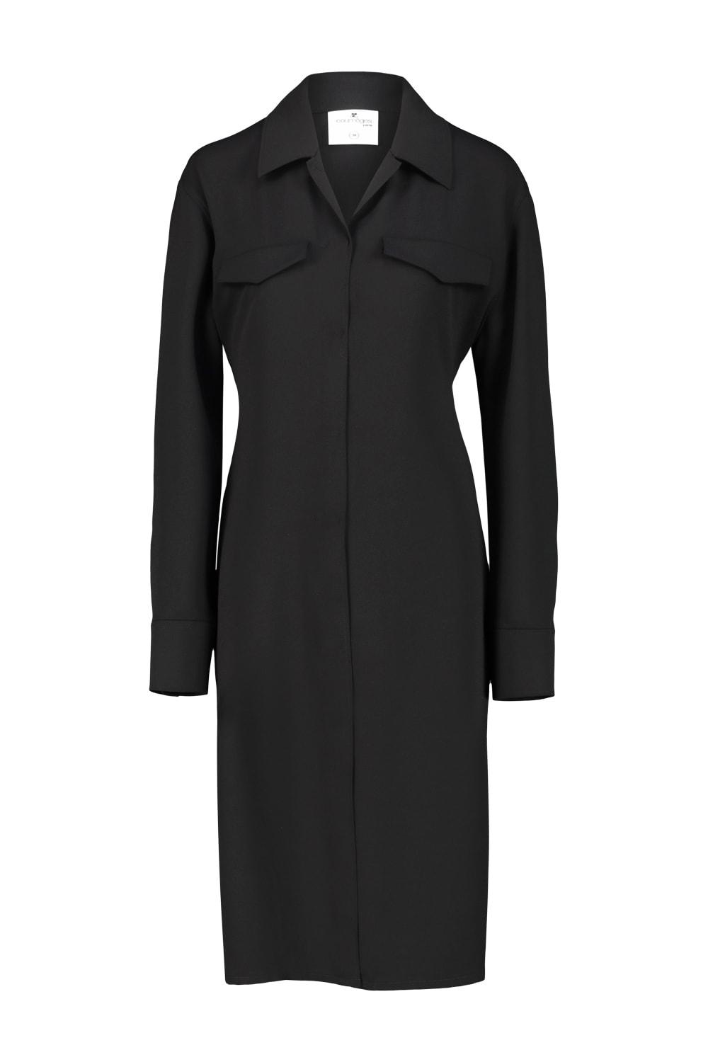 courrèges shirt dress in crepe